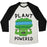 Virgin Teez  Baseball Tee Unisex Tri-Blend Baseball Tee / small / Oatmeal / Black PLANT POWERED UNISEX TRI-BLEND BASEBALL TEE