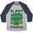 Virgin Teez  Baseball Tee Unisex Tri-Blend Baseball Tee / small / Athletic Gray / Navy PLANT POWERED UNISEX TRI-BLEND BASEBALL TEE