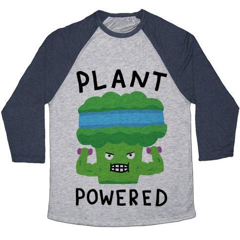 Virgin Teez  Baseball Tee Unisex Tri-Blend Baseball Tee / small / Athletic Gray / Navy PLANT POWERED UNISEX TRI-BLEND BASEBALL TEE
