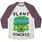 Virgin Teez  Baseball Tee Unisex Tri-Blend Baseball Tee / small / Oatmeal / Maroon PLANT POWERED UNISEX TRI-BLEND BASEBALL TEE
