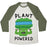 Virgin Teez  Baseball Tee Unisex Tri-Blend Baseball Tee / small / Oatmeal / Moss PLANT POWERED UNISEX TRI-BLEND BASEBALL TEE