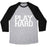 Virgin Teez  Baseball Tee Unisex Tri-Blend Baseball Tee / small / Athletic Gray / Black PLAY HARD (WHITE FONT) UNISEX TRI-BLEND BASEBALL TEE