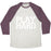 Virgin Teez  Baseball Tee Unisex Tri-Blend Baseball Tee / small / Oatmeal / Maroon PLAY HARD (WHITE FONT) UNISEX TRI-BLEND BASEBALL TEE