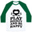 Virgin Teez  Baseball Tee Unisex Classic Baseball Tee / x-small / White/Dark Green PLAY HOCKEY AND BE HAPPY UNISEX CLASSIC BASEBALL TEE