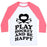 Virgin Teez  Baseball Tee Unisex Classic Baseball Tee / x-small / White/Neon Pink PLAY HOCKEY AND BE HAPPY UNISEX CLASSIC BASEBALL TEE