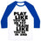 Virgin Teez  Baseball Tee Unisex Classic Baseball Tee / x-small / White/Blue PLAY LIKE YOU'RE IN 1ST, TRAIN LIKE YOU'RE IN 2ND UNISEX CLASSIC BASEBALL TEE