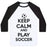 Virgin Teez  Baseball Tee Unisex Classic Baseball Tee / x-small / White/Black PLAY SOCCER UNISEX CLASSIC BASEBALL TEE