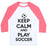 Virgin Teez  Baseball Tee Unisex Classic Baseball Tee / x-small / White/Neon Pink PLAY SOCCER UNISEX CLASSIC BASEBALL TEE