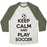 Virgin Teez  Baseball Tee Unisex Tri-Blend Baseball Tee / small / Oatmeal / Moss PLAY SOCCER UNISEX TRI-BLEND BASEBALL TEE