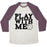 Virgin Teez  Baseball Tee Unisex Tri-Blend Baseball Tee / small / Oatmeal / Maroon PLAY TOGETHER UNISEX TRI-BLEND BASEBALL TEE