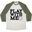 Virgin Teez  Baseball Tee Unisex Tri-Blend Baseball Tee / small / Oatmeal / Moss PLAY TOGETHER UNISEX TRI-BLEND BASEBALL TEE
