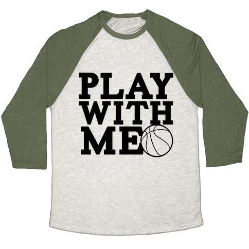 Virgin Teez  Baseball Tee Unisex Tri-Blend Baseball Tee / small / Oatmeal / Moss PLAY TOGETHER UNISEX TRI-BLEND BASEBALL TEE