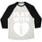 Virgin Teez  Baseball Tee Unisex Tri-Blend Baseball Tee / small / Oatmeal / Black PLAY WITH HEART (FOOTBALL) UNISEX TRI-BLEND BASEBALL TEE