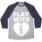 Virgin Teez  Baseball Tee Unisex Tri-Blend Baseball Tee / small / Athletic Gray / Navy PLAY WITH HEART (FOOTBALL) UNISEX TRI-BLEND BASEBALL TEE
