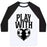 Virgin Teez  Baseball Tee Unisex Classic Baseball Tee / x-small / White/Black PLAY WITH HEART (SOCCER) UNISEX CLASSIC BASEBALL TEE