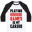 Virgin Teez  Baseball Tee Unisex Classic Baseball Tee / x-small / White/Black PLAYING HORROR GAMES IS MY CARDIO UNISEX CLASSIC BASEBALL TEE