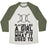 Virgin Teez  Baseball Tee Unisex Tri-Blend Baseball Tee / small / Oatmeal / Moss PLAYING LIKE A GIRL DOESN'T MEAN WHAT IT USED TO UNISEX TRI-BLEND BASEBALL TEE