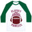 Virgin Teez  Baseball Tee Unisex Classic Baseball Tee / x-small / White/Dark Green PLAYOFF PRINCESS (FOOTBALL) UNISEX CLASSIC BASEBALL TEE
