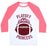 Virgin Teez  Baseball Tee Unisex Classic Baseball Tee / x-small / White/Neon Pink PLAYOFF PRINCESS (FOOTBALL) UNISEX CLASSIC BASEBALL TEE
