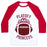 Virgin Teez  Baseball Tee Unisex Classic Baseball Tee / x-small / White/Red PLAYOFF PRINCESS (FOOTBALL) UNISEX CLASSIC BASEBALL TEE