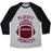 Virgin Teez  Baseball Tee Unisex Tri-Blend Baseball Tee / small / Athletic Gray / Black PLAYOFF PRINCESS (FOOTBALL) UNISEX TRI-BLEND BASEBALL TEE