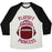 Virgin Teez  Baseball Tee Unisex Tri-Blend Baseball Tee / small / Oatmeal / Black PLAYOFF PRINCESS (FOOTBALL) UNISEX TRI-BLEND BASEBALL TEE