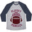 Virgin Teez  Baseball Tee Unisex Tri-Blend Baseball Tee / small / Athletic Gray / Navy PLAYOFF PRINCESS (FOOTBALL) UNISEX TRI-BLEND BASEBALL TEE