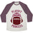 Virgin Teez  Baseball Tee Unisex Tri-Blend Baseball Tee / small / Oatmeal / Maroon PLAYOFF PRINCESS (FOOTBALL) UNISEX TRI-BLEND BASEBALL TEE
