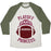 Virgin Teez  Baseball Tee Unisex Tri-Blend Baseball Tee / small / Oatmeal / Moss PLAYOFF PRINCESS (FOOTBALL) UNISEX TRI-BLEND BASEBALL TEE