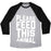 Virgin Teez  Baseball Tee Unisex Tri-Blend Baseball Tee / small / Athletic Gray / Black PLEASE FEED THIS ANIMAL UNISEX TRI-BLEND BASEBALL TEE