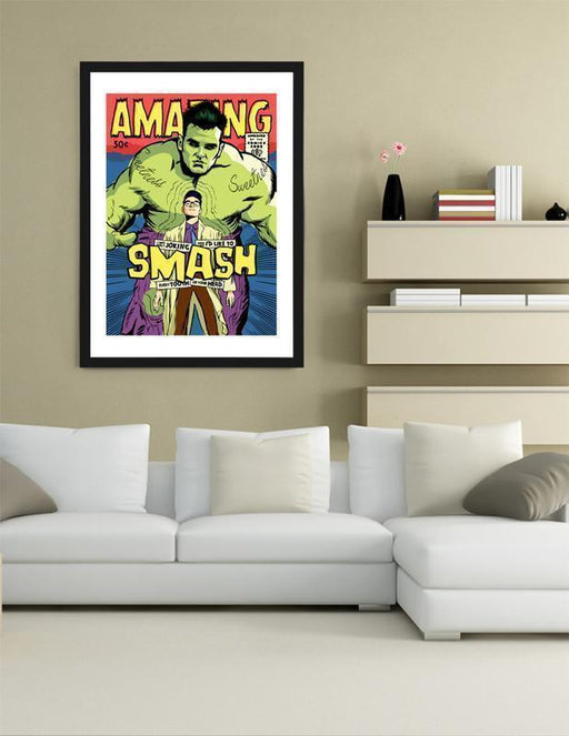 LUVD Framed Art Prints Post Punk Smash Frame