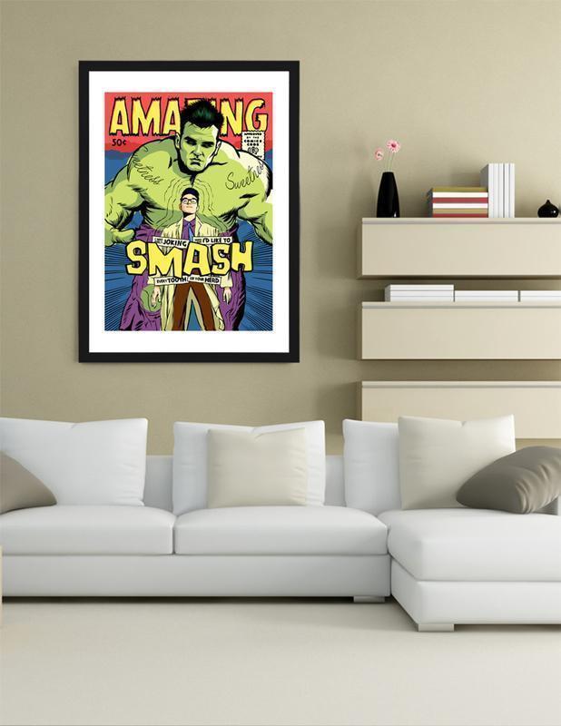 LUVD Framed Art Prints Post Punk Smash Frame