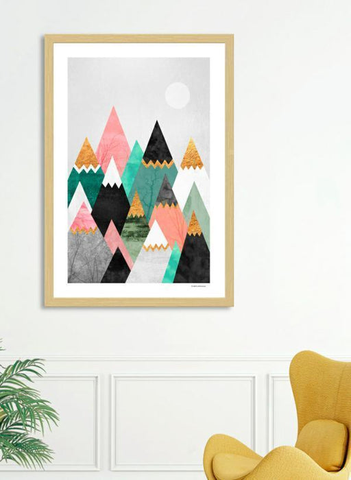 LUVD Framed Art Prints Pretty Mountains  Frame