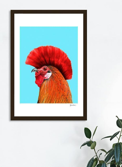 LUVD Framed Art Prints PUNK COCK Frame