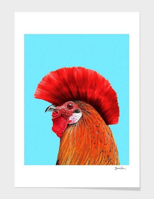LUVD Framed Art Prints PUNK COCK Frame