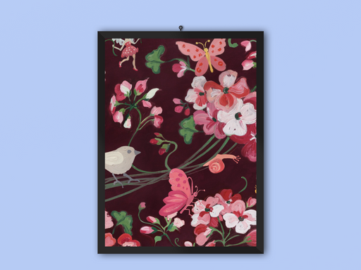 Alpine Pink Flowers Frame
