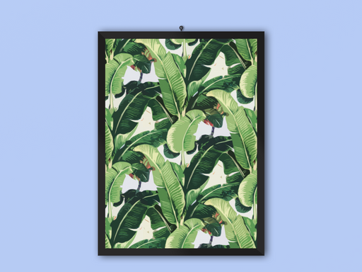 Banana leaves pattern Fitted Waist Sweater design Frame