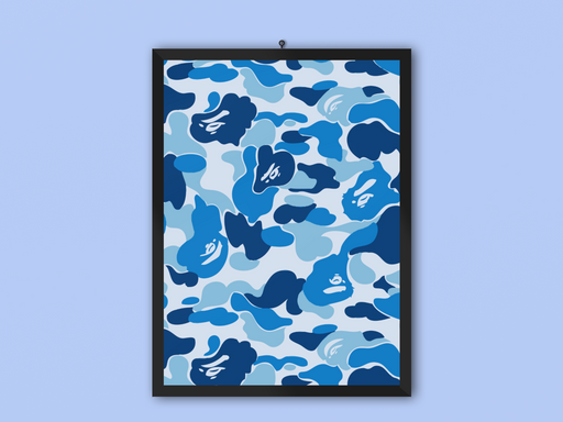Blue Dots Camoflduge Frame