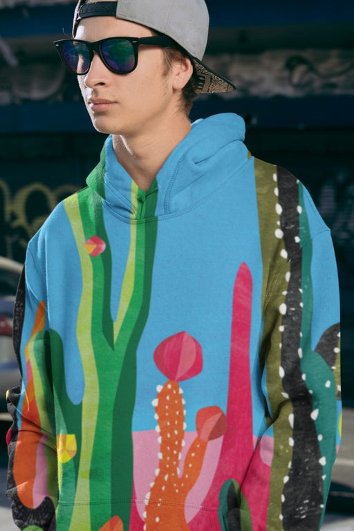 Cactus Time Men Sublimation Hoodie