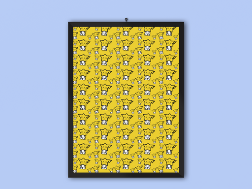 Cute Yellow Pattern Frame