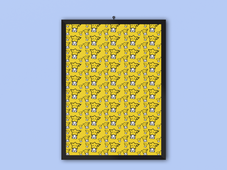 Cute Yellow Pattern Frame