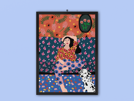 Girl In The Sofa Frame