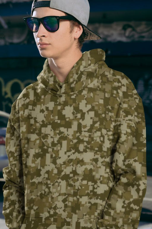 Green Camofludge Men Sublimation Hoodie