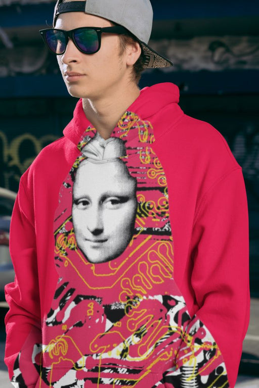 Mona Lisa Relaxing Men Sublimation Hoodie