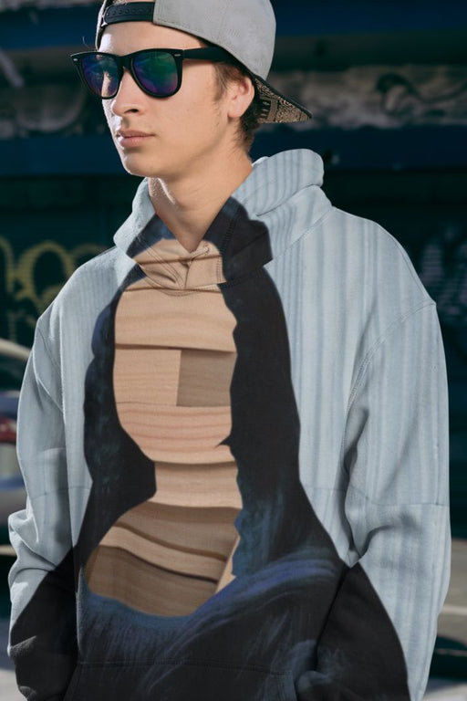 Mona Lisa Wood Men Sublimation Hoodie