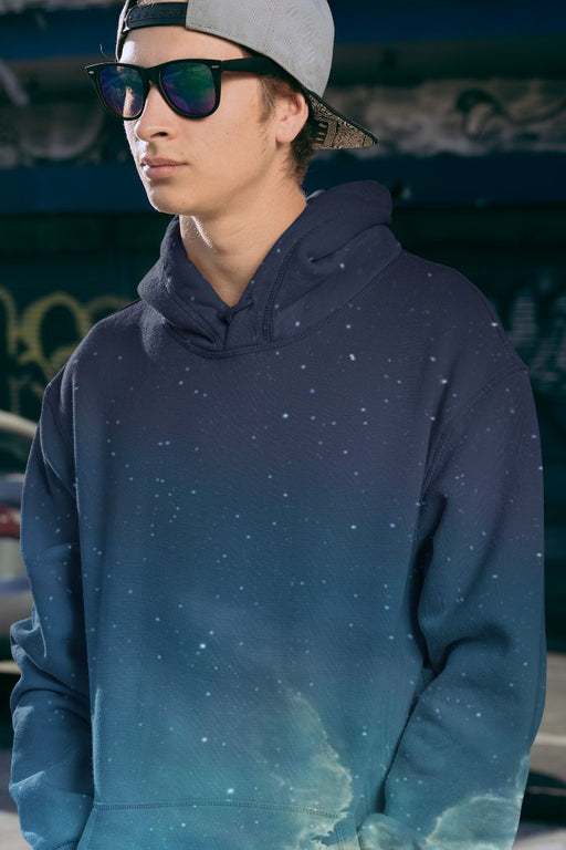 Mystic Blue Sky Men Sublimation Hoodie