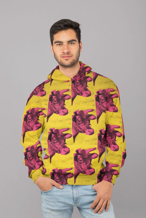 Pink Cow Men Sublimation Hoodie
