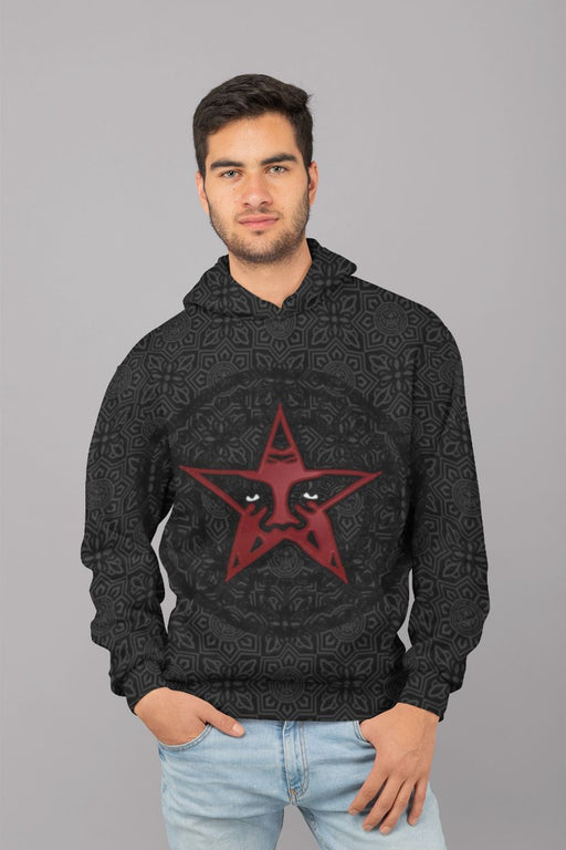 Red Star Men Sublimation Hoodie