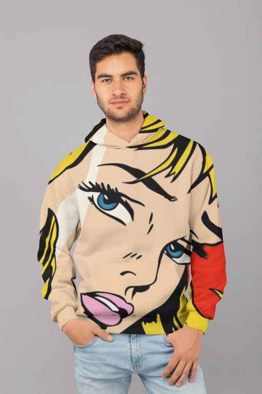 Sad Pop Art Men Sublimation Hoodie