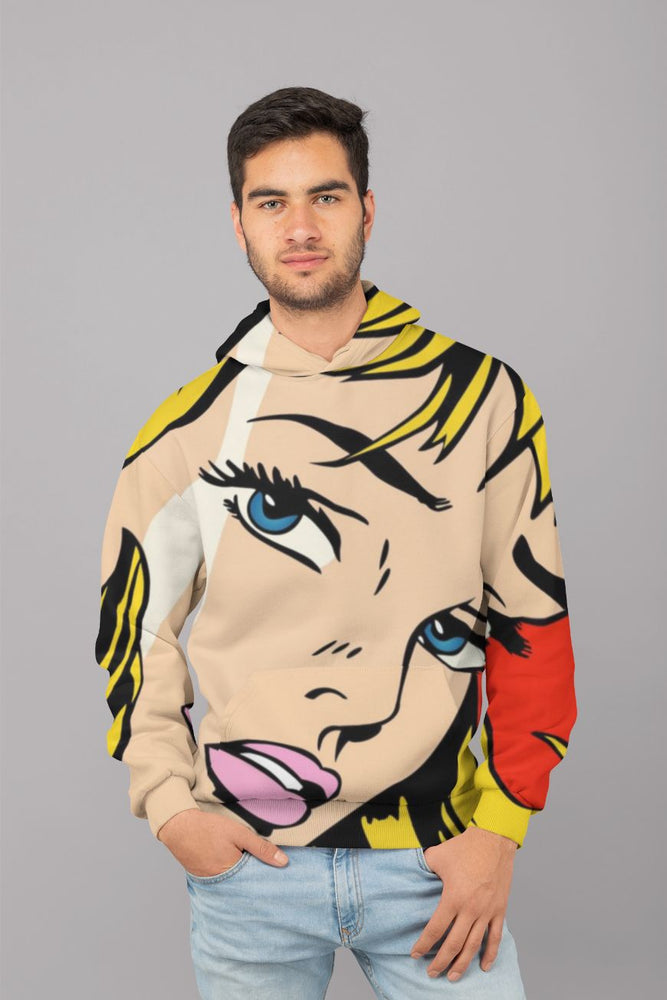 Sad Pop Art Men Sublimation Hoodie